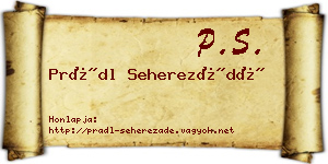 Prádl Seherezádé névjegykártya